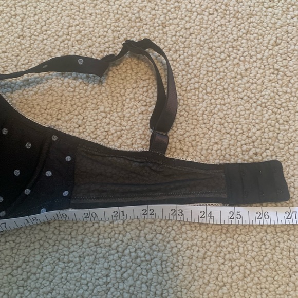 Black Floral Sexy Feminine Pretty FeLiNa  Underwire Lightly Padded Bra 34D - Picture 12 of 14